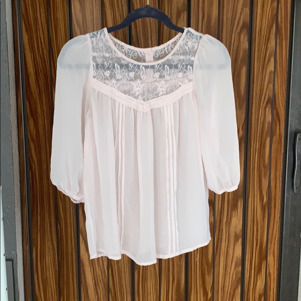 Soft blush blouse